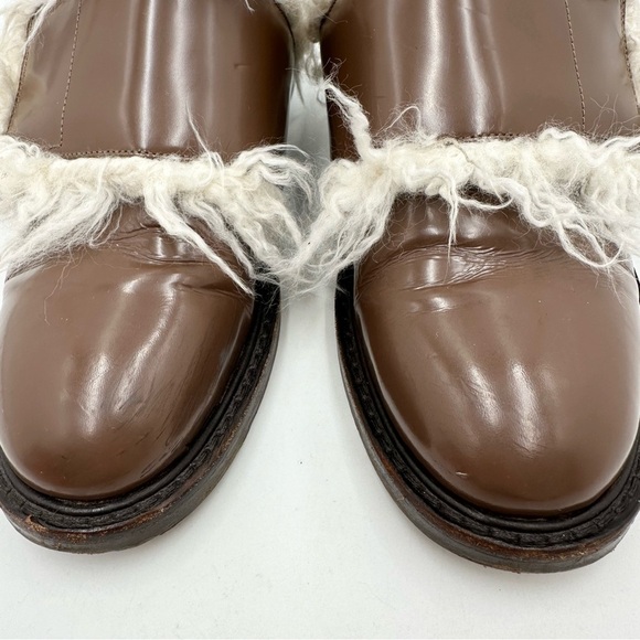 Marni Fur Trim Leather Shoes - Picture 2 of 12